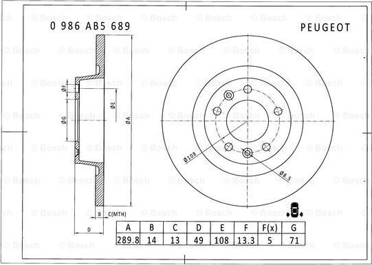 BOSCH 0 986 AB5 689 - Jarrulevy inparts.fi