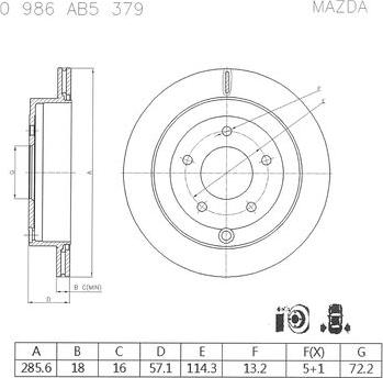 BOSCH 0 986 AB5 379 - Jarrulevy inparts.fi