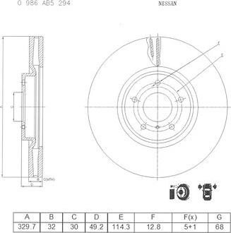 BOSCH 0 986 AB5 294 - Jarrulevy inparts.fi