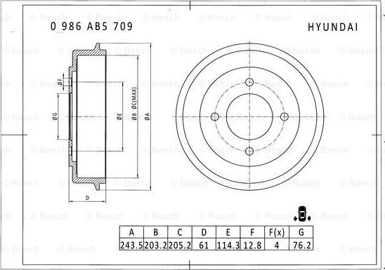 BOSCH 0 986 AB5 709 - Jarrurumpu inparts.fi