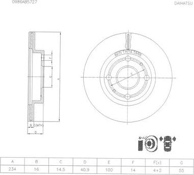 BOSCH 0 986 AB5 727 - Jarrulevy inparts.fi