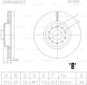 BOSCH 0 986 AB6 003 - Jarrulevy inparts.fi