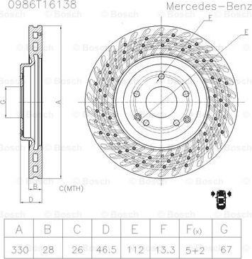 BOSCH 0 986 AB6 138 - Jarrulevy inparts.fi