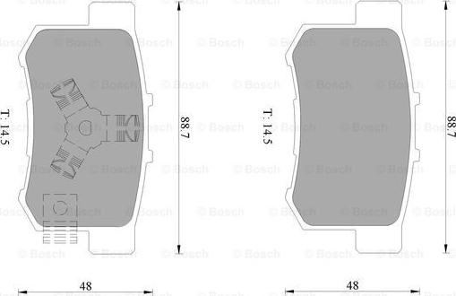 BOSCH 0 986 AB1 380 - Jarrupala, levyjarru inparts.fi