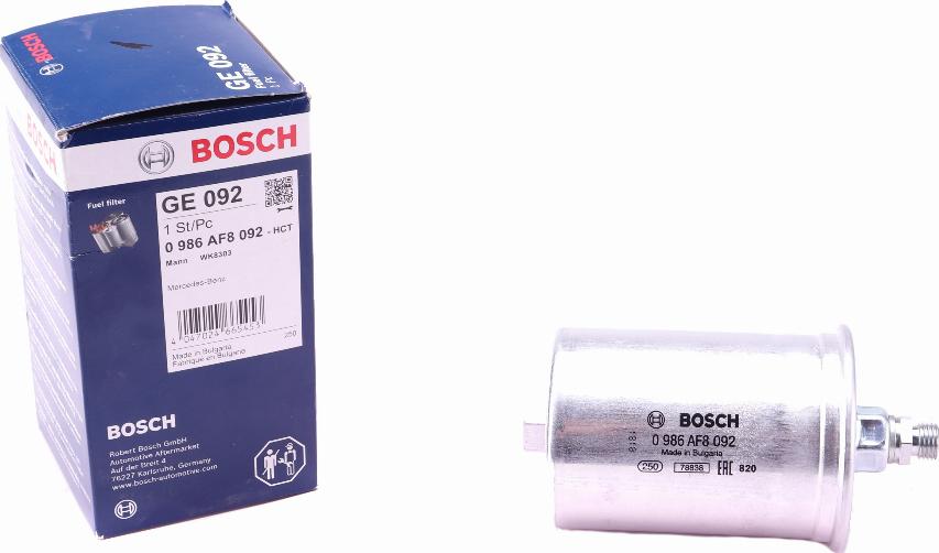 BOSCH 0 986 AF8 092 - Polttoainesuodatin inparts.fi