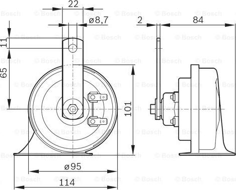 BOSCH 0 986 AH0 502 - Äänitorvi, fanfaari inparts.fi