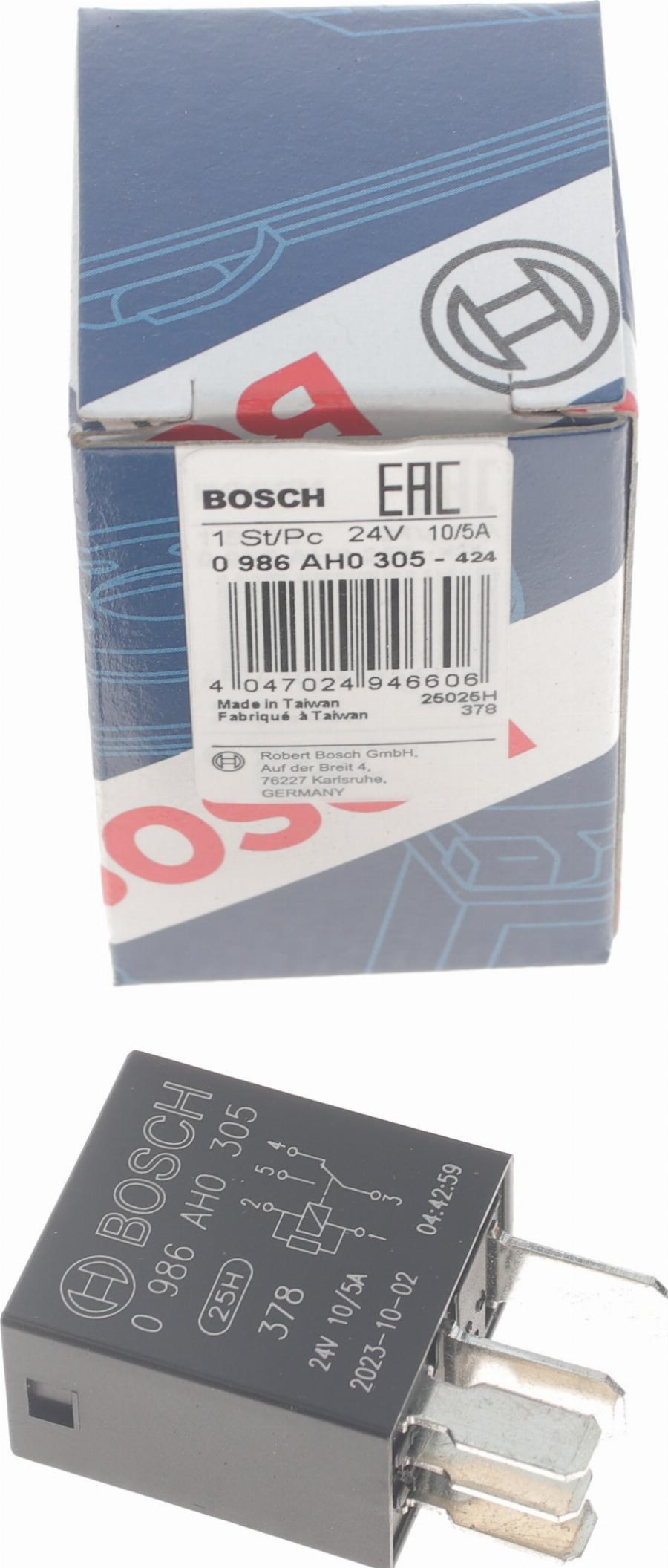 BOSCH 0 986 AH0 305 - Rele, työvirta inparts.fi