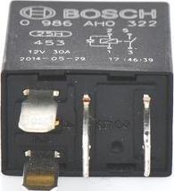 BOSCH 0 986 AH0 322 - Rele, työvirta inparts.fi