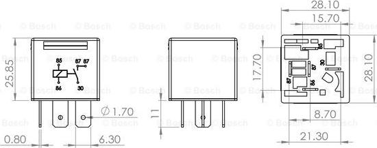 BOSCH 0 986 AH0 251 - Rele, työvirta inparts.fi