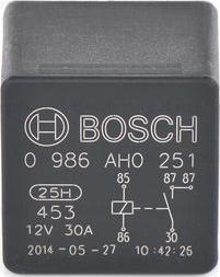 BOSCH 0 986 AH0 251 - Rele, työvirta inparts.fi