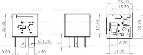 BOSCH 0 986 AH0 204 - Rele, työvirta inparts.fi