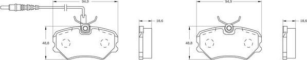 BOSCH 0 986 BB0 055 - Jarrupala, levyjarru inparts.fi