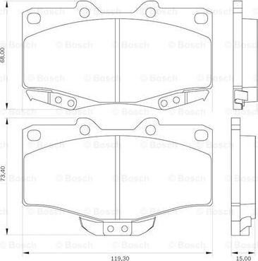 BOSCH 0 986 BB0 070 - Jarrupala, levyjarru inparts.fi