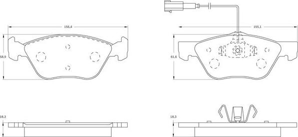 BOSCH 0 986 BB0 383 - Jarrupala, levyjarru inparts.fi