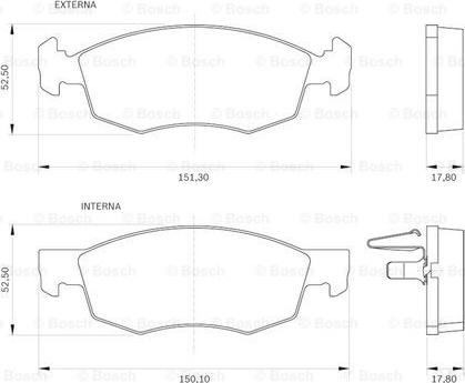 BOSCH 0 986 BB0 250 - Jarrupala, levyjarru inparts.fi