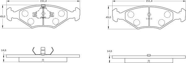 BOSCH 0 986 BB0 273 - Jarrupala, levyjarru inparts.fi