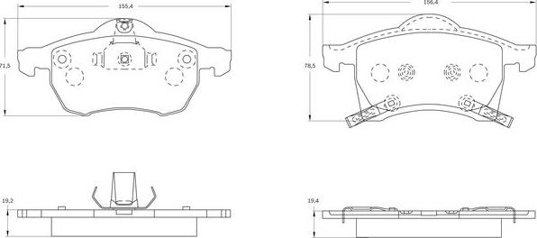 BOSCH 0 986 BB0 798 - Jarrupala, levyjarru inparts.fi