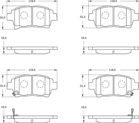 BOSCH 0 986 BB0 764 - Jarrupala, levyjarru inparts.fi