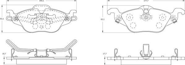 BOSCH 0 986 BB0 713 - Jarrupala, levyjarru inparts.fi