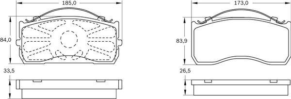 BOSCH 0 986 BB0 712 - Jarrupala, levyjarru inparts.fi