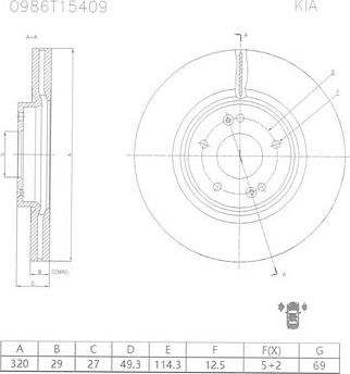 BOSCH 0 986 T15 409 - Jarrulevy inparts.fi