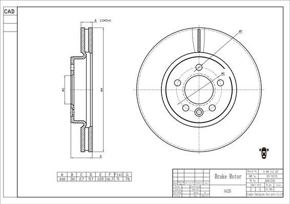 BOSCH 0 986 T15 407 - Jarrulevy inparts.fi