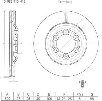 BOSCH 0 986 T15 416 - Jarrulevy inparts.fi