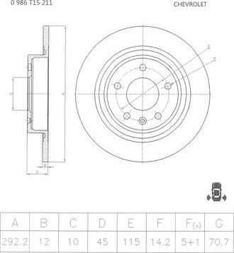 BOSCH 0 986 T15 211 - Jarrulevy inparts.fi