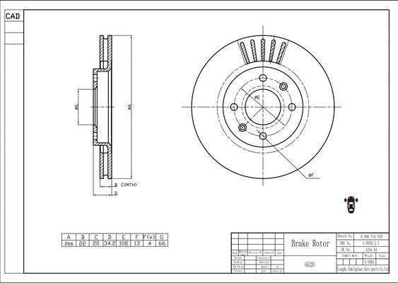 BOSCH 0 986 T16 876 - Jarrulevy inparts.fi