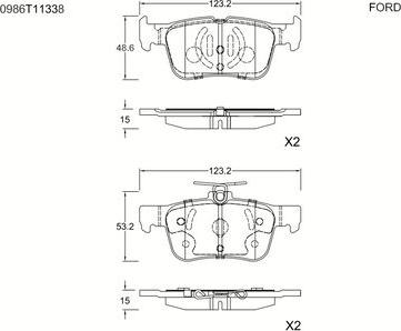 BOSCH 0 986 T11 338 - Jarrupala, levyjarru inparts.fi