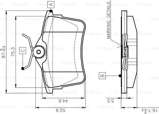 BOSCH 0 986 TB3 091 - Jarrupala, levyjarru inparts.fi