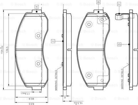 BOSCH 0 986 TB3 045 - Jarrupala, levyjarru inparts.fi