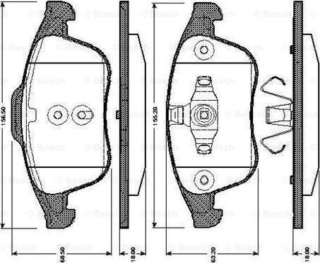 BOSCH 0 986 TB3 064 - Jarrupala, levyjarru inparts.fi