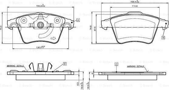 BOSCH 0 986 TB3 061 - Jarrupala, levyjarru inparts.fi