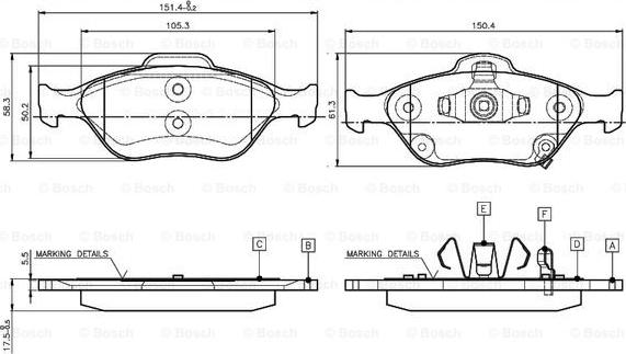 BOSCH 0 986 TB3 016 - Jarrupala, levyjarru inparts.fi