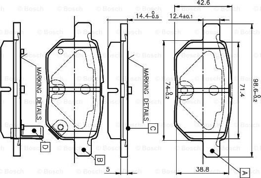 BOSCH 0 986 TB3 071 - Jarrupala, levyjarru inparts.fi