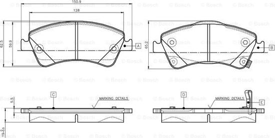 BOSCH 0 986 TB3 146 - Jarrupala, levyjarru inparts.fi