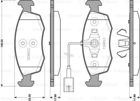 BOSCH 0 986 TB3 143 - Jarrupala, levyjarru inparts.fi