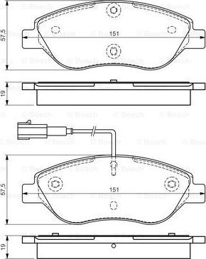 BOSCH 0 986 TB3 155 - Jarrupala, levyjarru inparts.fi