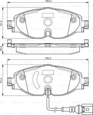 BOSCH 0 986 TB3 166 - Jarrupala, levyjarru inparts.fi