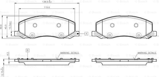 BOSCH 0 986 TB3 108 - Jarrupala, levyjarru inparts.fi