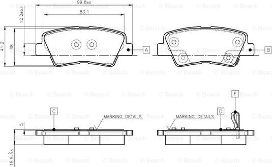 BOSCH 0 986 TB3 102 - Jarrupala, levyjarru inparts.fi