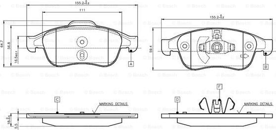 BOSCH 0 986 TB3 116 - Jarrupala, levyjarru inparts.fi