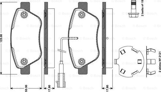 BOSCH 0 986 TB3 111 - Jarrupala, levyjarru inparts.fi