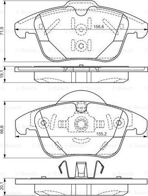 BOSCH 0 986 TB3 184 - Jarrupala, levyjarru inparts.fi