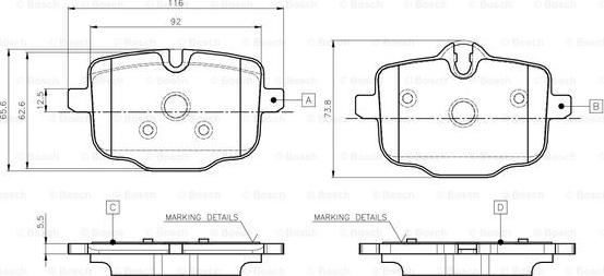 BOSCH 0 986 TB3 135 - Jarrupala, levyjarru inparts.fi