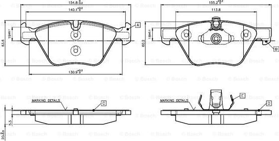 BOSCH 0 986 TB3 136 - Jarrupala, levyjarru inparts.fi