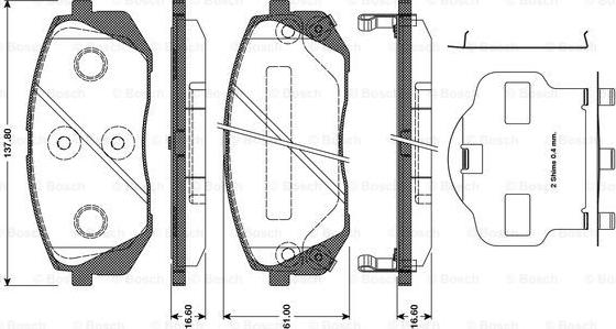 BOSCH 0 986 TB3 124 - Jarrupala, levyjarru inparts.fi