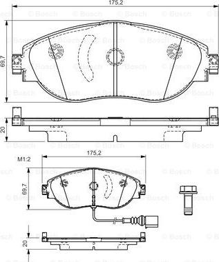 BOSCH 0 986 TB3 175 - Jarrupala, levyjarru inparts.fi