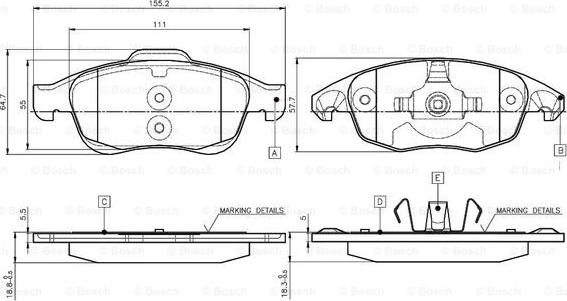 BOSCH 0 986 TB2 949 - Jarrupala, levyjarru inparts.fi